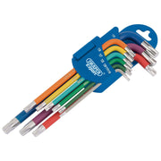 Draper TX-STAR Metric Coloured Long Arm Key Set (9 Piece) 66143 Draper - Town Tools 