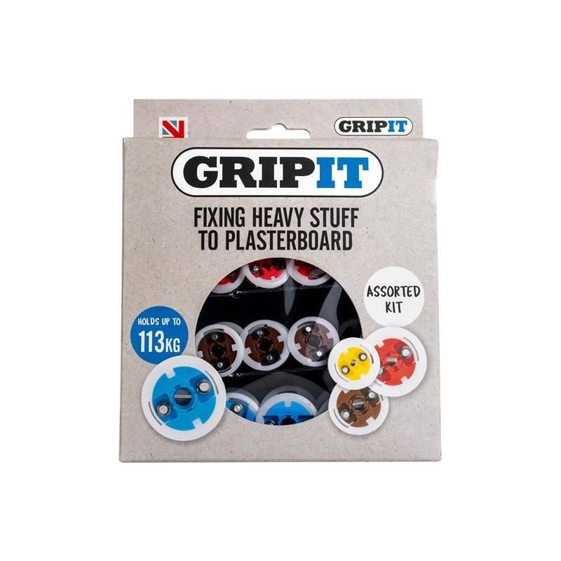 Gripit Plasterboard Fixings Assorted Kit, 32 Piece Gripit - RockBottom Northampton