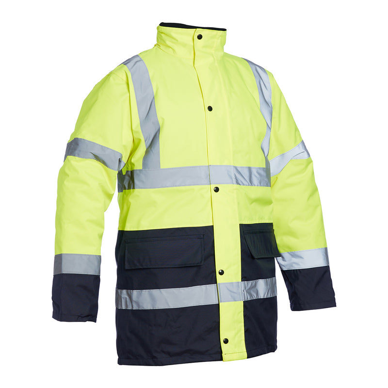 Blackrock Hi-Vis Two-Tone Coat - Yellow/Navy size M