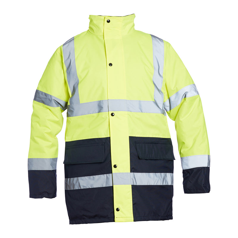 Blackrock Hi-Vis Two-Tone Coat - Yellow/Navy size L