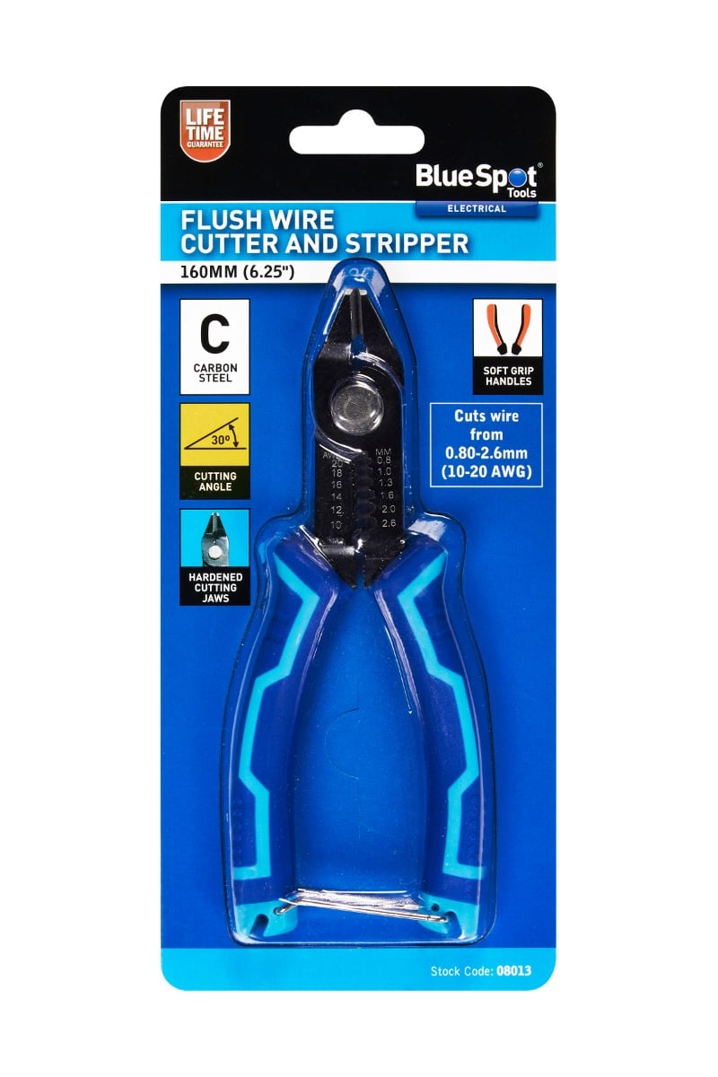 Blue Spot Tools 160mm (6.252) Flush Wire Cutter & Stripper