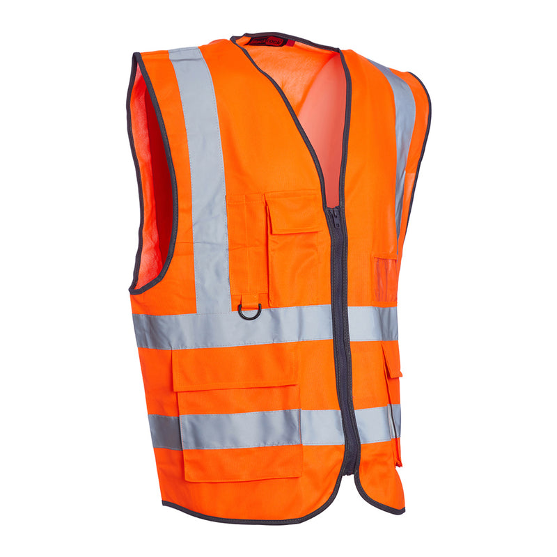 Blackrock Hi-Vis Premium Sleeveless Vest/Waistcoat - Orange size 5XL
