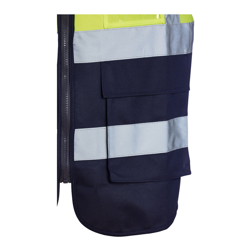 Blackrock Hi-Vis Premium Sleeveless Vest/Waistcoat - Yellow/Navy size S