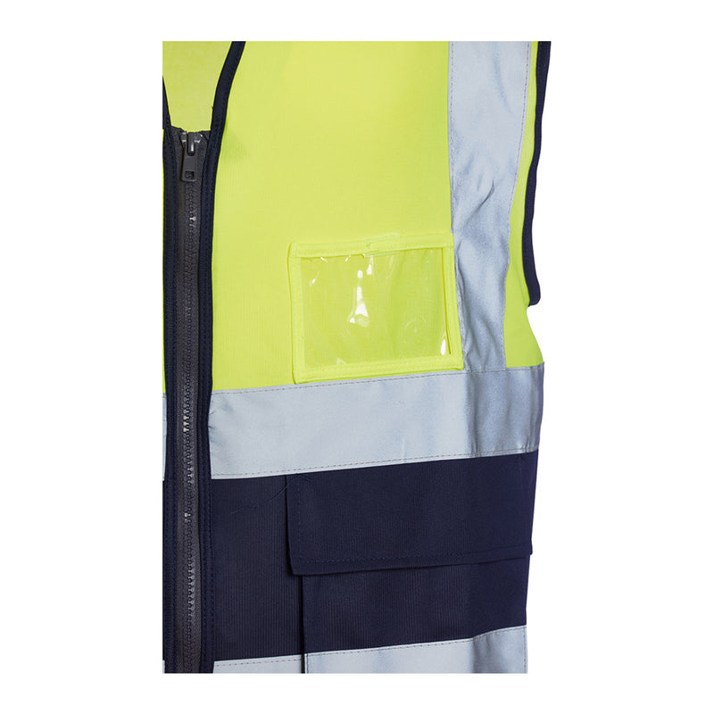 Blackrock Hi-Vis Premium Sleeveless Vest/Waistcoat - Yellow/Navy size M