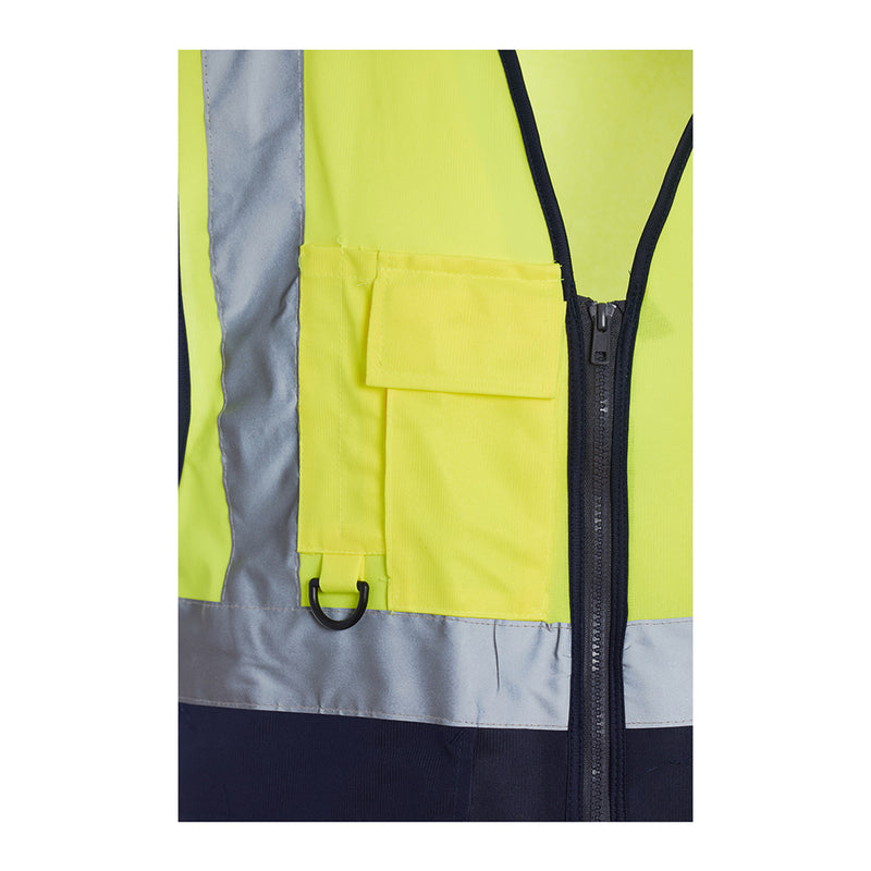 Blackrock Hi-Vis Premium Sleeveless Vest/Waistcoat - Yellow/Navy size M
