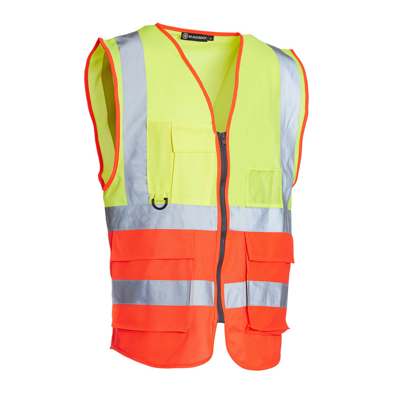 Blackrock Hi-Vis Premium Sleeveless Vest/Waistcoat - Yellow/Red size M