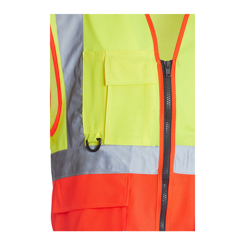 Blackrock Hi-Vis Premium Sleeveless Vest/Waistcoat - Yellow/Red size M