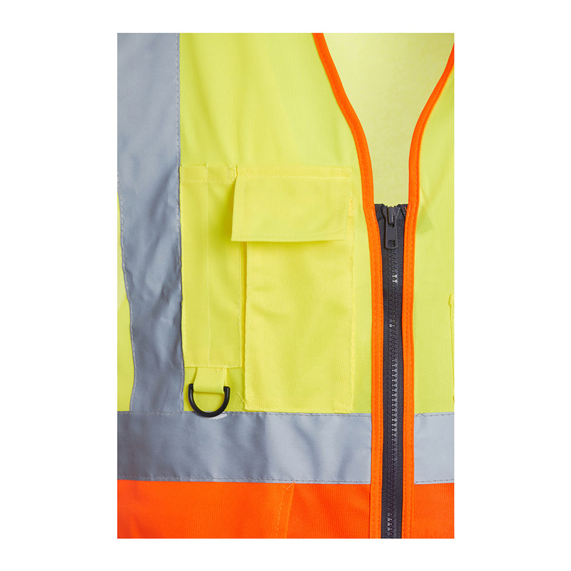 Blackrock Hi-Vis Premium Sleeveless Vest/Waistcoat - Yellow/Orange size S