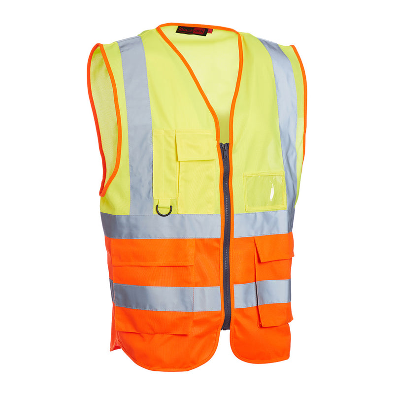 Blackrock Hi-Vis Premium Sleeveless Vest/Waistcoat - Yellow/Orange size 5XL