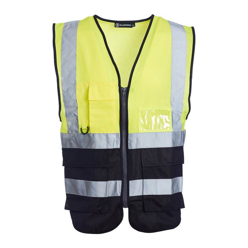 Blackrock Hi-Vis Premium Sleeveless Vest/Waistcoat - Yellow/Black size M
