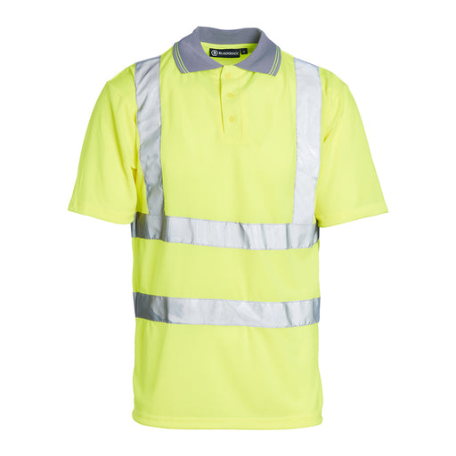 Blackrock Hi-Vis Polo Shirt Short Sleeve - Yellow size M