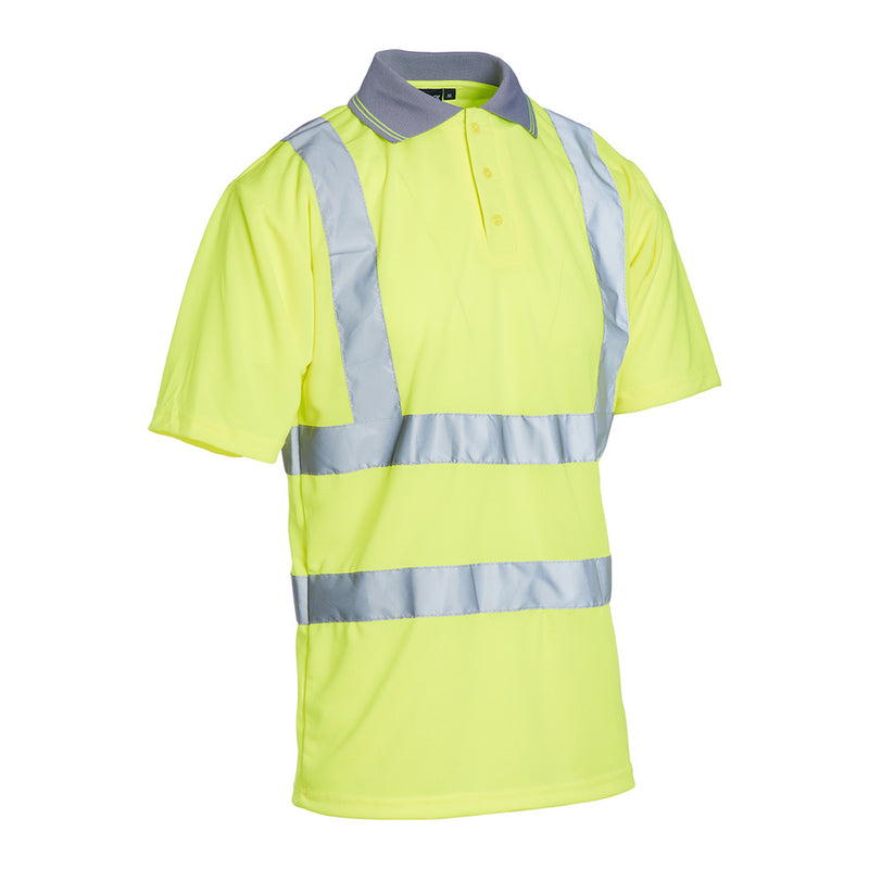 Blackrock Hi-Vis Polo Shirt Short Sleeve - Yellow size M