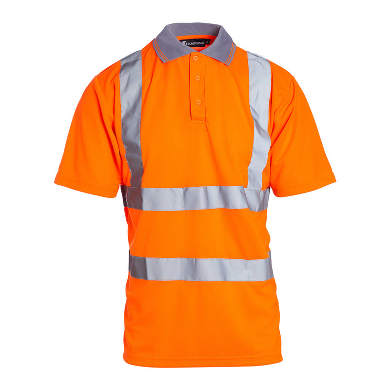 Blackrock Hi-Vis Polo Shirt Short Sleeve - Orange size M