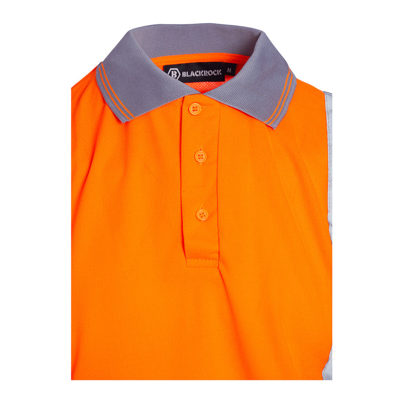 Blackrock Hi-Vis Polo Shirt Short Sleeve - Orange size M