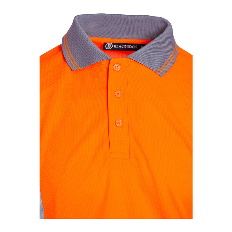 Blackrock Hi-Vis Polo Shirt Long Sleeve - Orange size 5XL