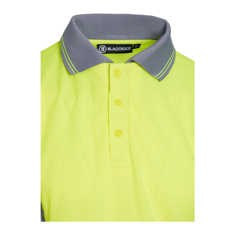 Blackrock Hi-Vis Polo Shirt Long Sleeve - Yellow size 2XL