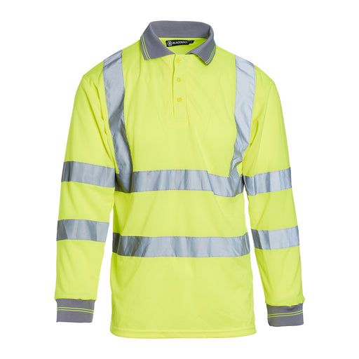 Blackrock Hi-Vis Polo Shirt Long Sleeve - Yellow size 4XL
