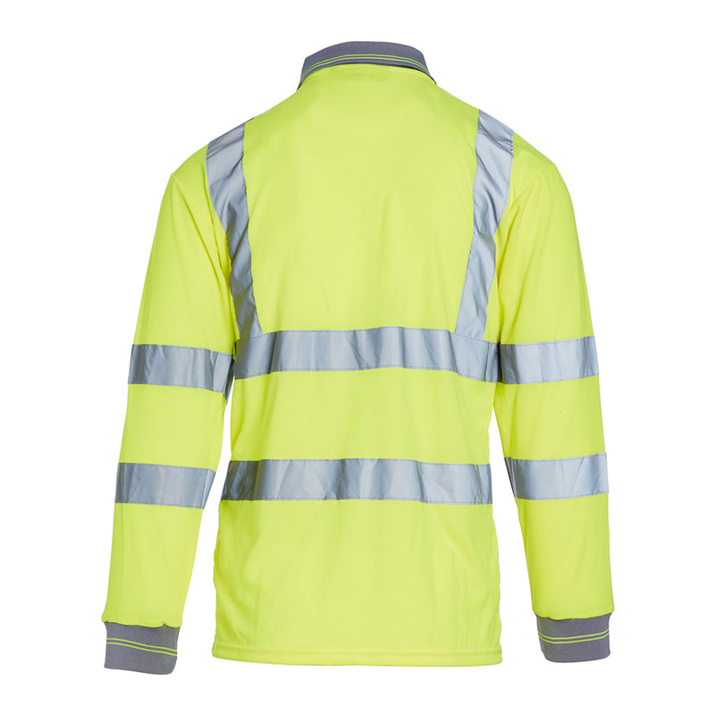 Blackrock Hi-Vis Polo Shirt Long Sleeve - Yellow size 4XL