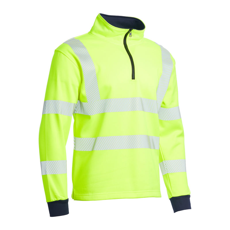 Blackrock Hi-Vis 1/4 Zip Sweatshirt - yellow size L