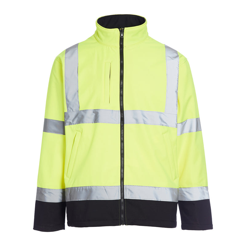 Blackrock Hi-Vis Soft Shell Jacket - Yellow size 4XL