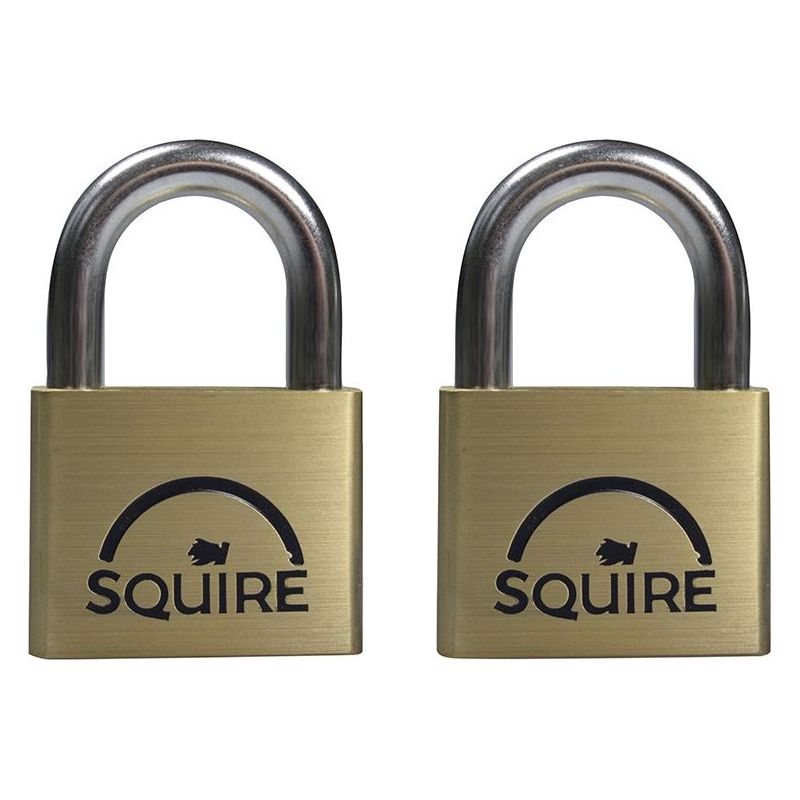 Squire LN4T Lion Brass Padlocks 5-Pin 40mm Twin Pack (2 x LN4KA) Squire - RockBottom Nothampton
