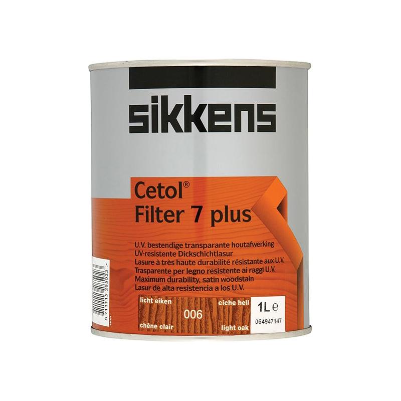 Sikkens Cetol Filter 7 Plus Translucent Woodstain Light Oak 1 litre Sikkens - RockBottom Nothampton