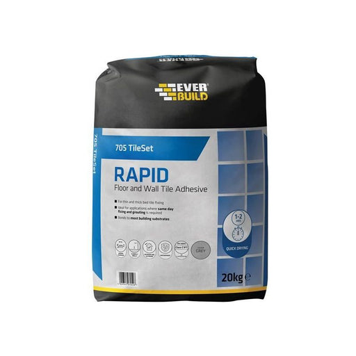 Everbuild Sika 705 Rapid Set Tile Mortar 20kg Everbuild Sika - RockBottom Northamptin