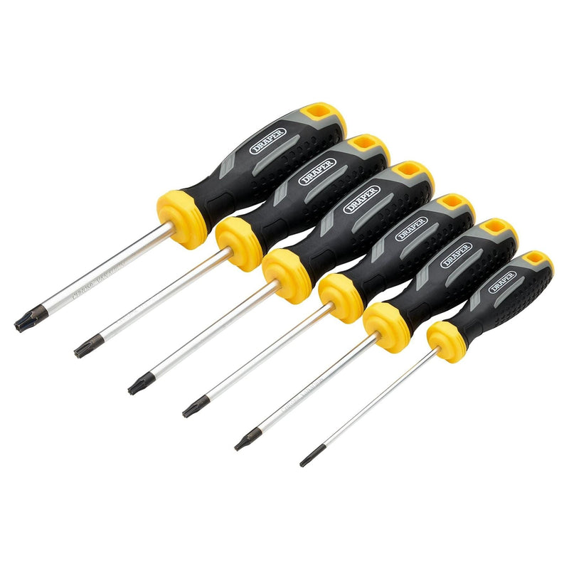 Draper Draper TX-STAR Tamperproof Soft Grip Screwdriver Set (6 Piece) Draper - Town Tools