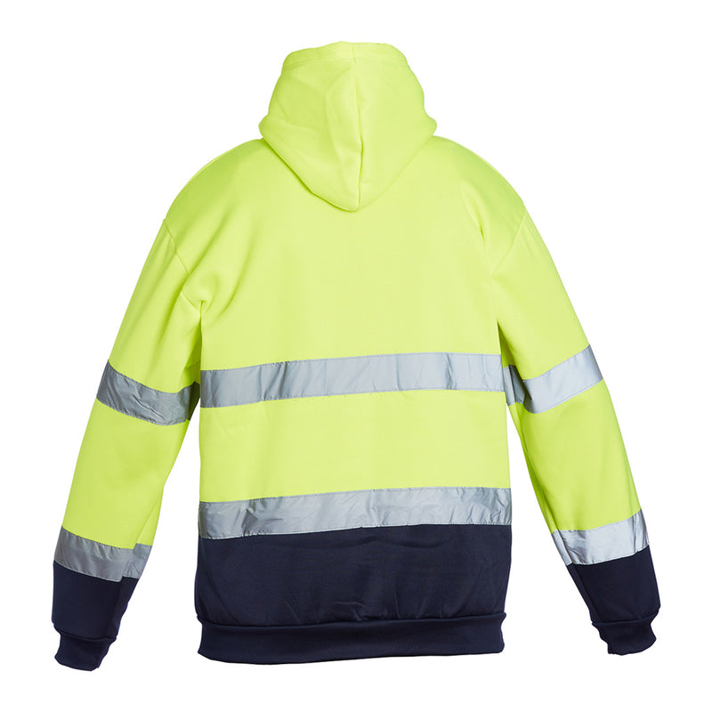 Blackrock Hi-Vis Hooded Sweatshirt - Yellow/Navy size XL