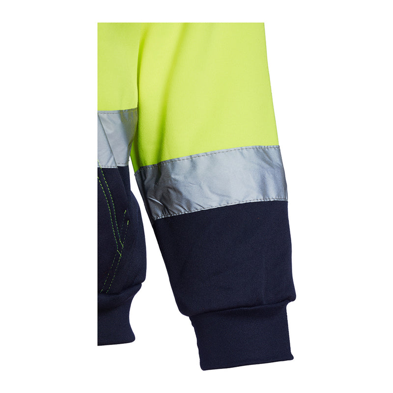 Blackrock Hi-Vis Hooded Sweatshirt - Yellow/Navy size 2XL