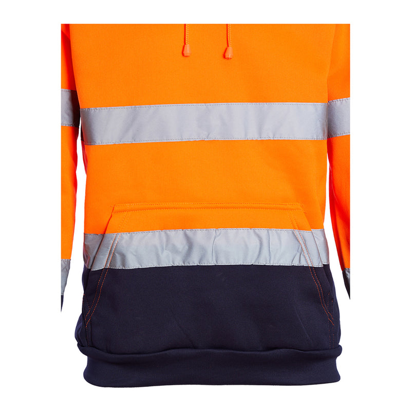 Blackrock Hi-Vis Hooded Sweatshirt - Orange/Navy size M