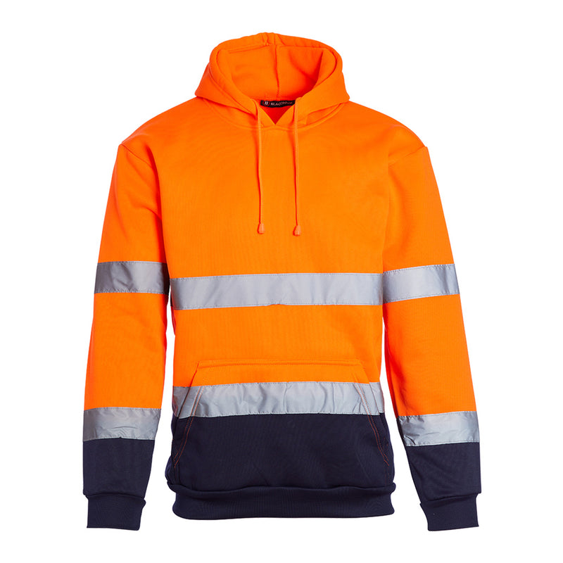 Blackrock Hi-Vis Hooded Sweatshirt - Orange/Navy size L