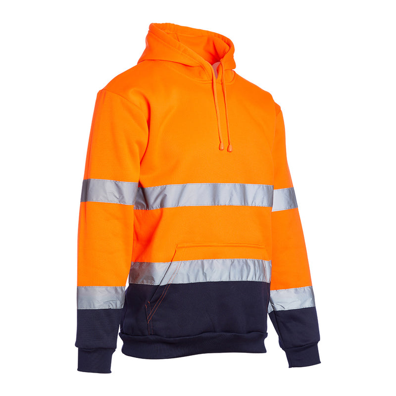 Blackrock Hi-Vis Hooded Sweatshirt - Orange/Navy size 5XL