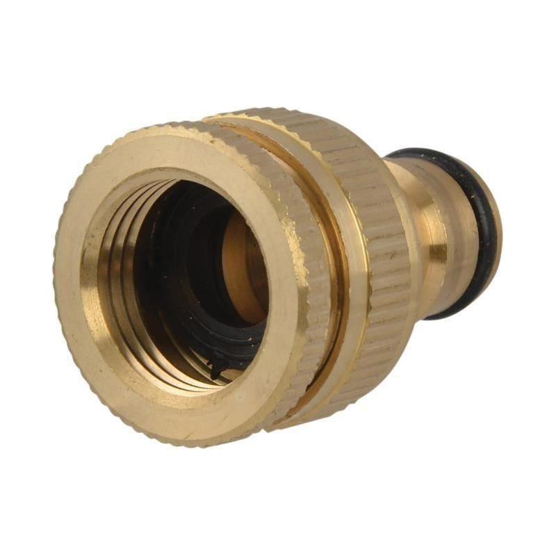 Faithfull Brass Dual Tap Connector 12.5-19mm (1/2 - 3/4in) Faithfull - RockBottom Northampton