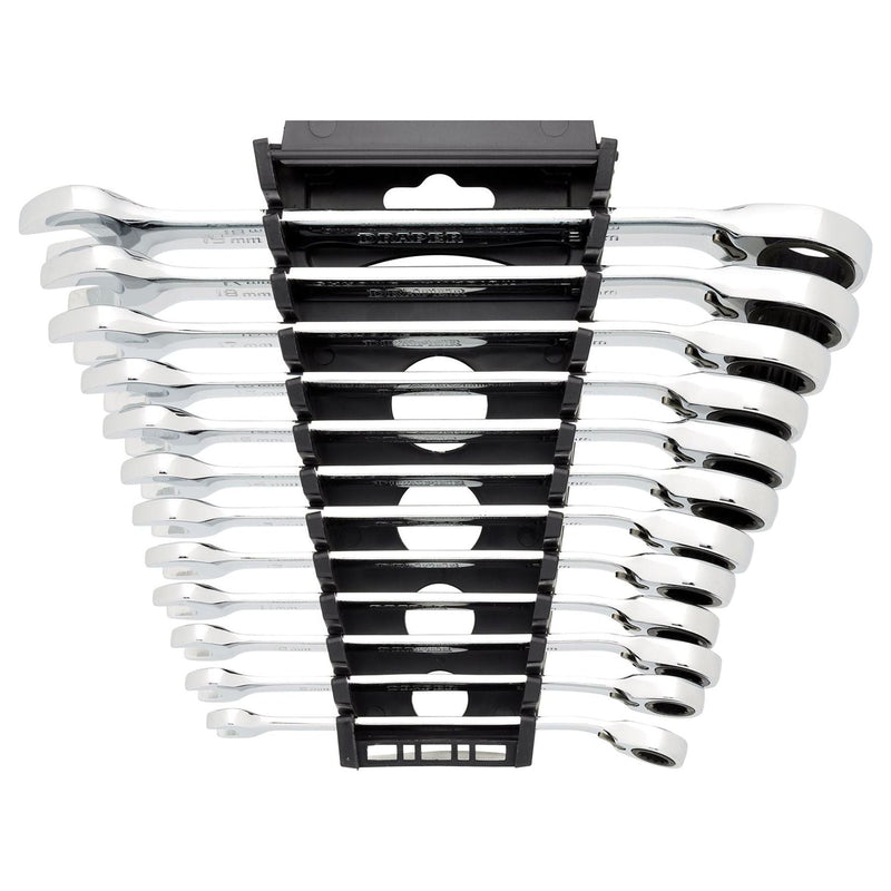 Draper HI-TORQ Metric Reversible Ratchet Combination Spanner Set (12 Piece) Draper - Town Tools