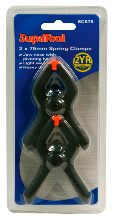 SupaTool Spring Clamps 2 x 75mm