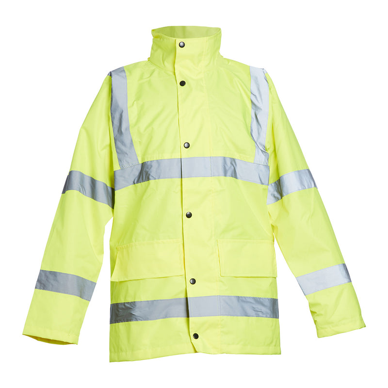 Blackrock Hi-Vis Lined Rain Jacket - Yellow size M