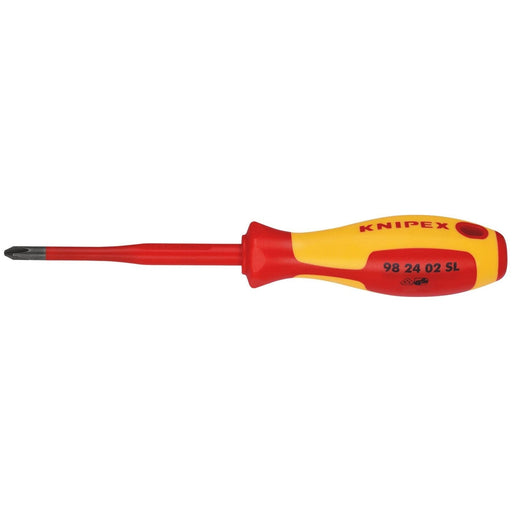 Draper Knipex 98 24 02 SL VDE Insulated Phillips Screwdriver PH2 x 100mm - Slim Draper - Town Tools