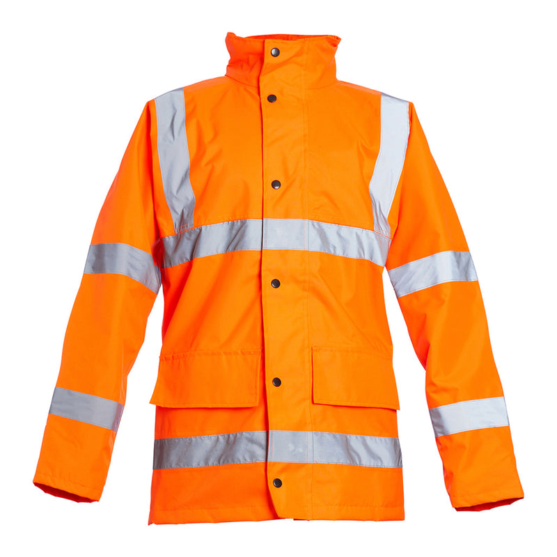 Blackrock Hi-Vis Lined Rain Jacket - Orange size S
