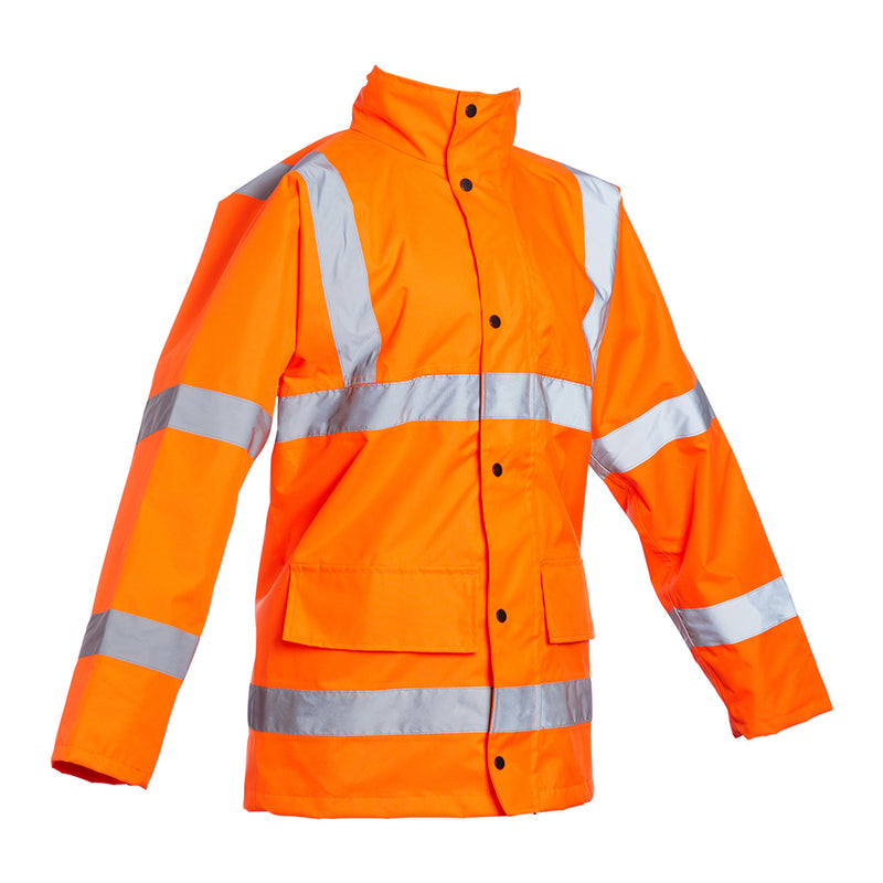 Blackrock Hi-Vis Lined Rain Jacket - Orange size 6XL