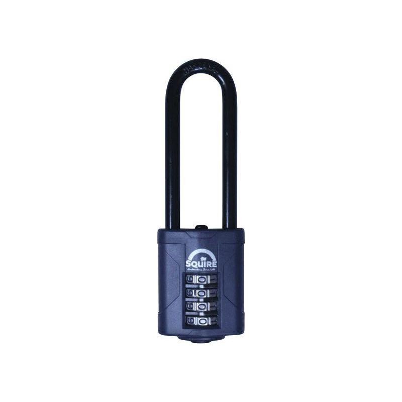 Squire CP40/2.5 Combination Padlock 4-Wheel 40mm Extra Long Shackle 63mm Boxed Squire - RockBottom Nothampton