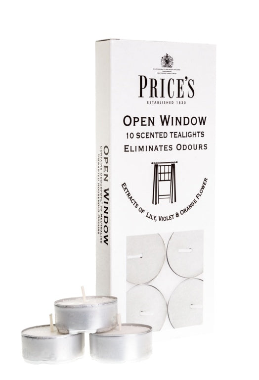 Price's Candles Tealights Pack 10 Open Window