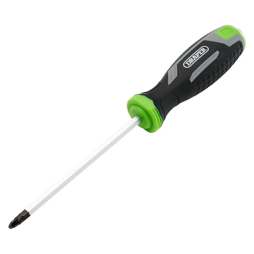 Draper Pound Thru Pozi Soft Grip Screwdriver, PZ2 x 125mm Draper - Town Tools