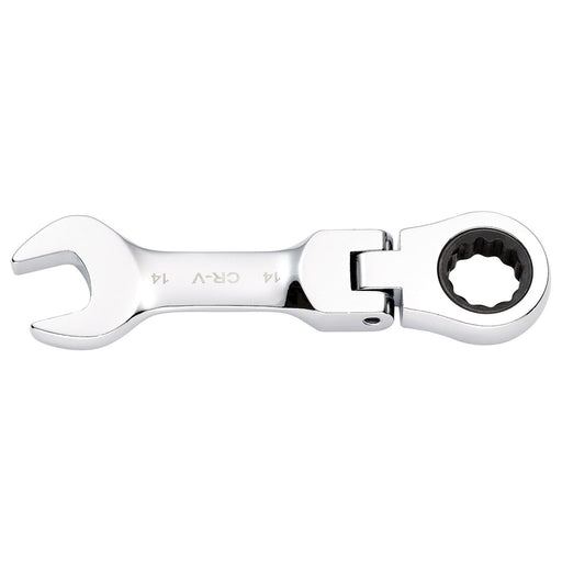 Draper HI-TORQ Metric Stubby Flexible Head Ratchet Combination Spanner, 14mm Draper - Town Tools