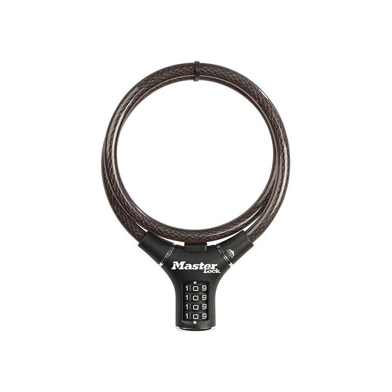 Master Lock Black Steel Rigid Combination Cable 0.9m x 12mm Master Lock - RockBottom Northampton