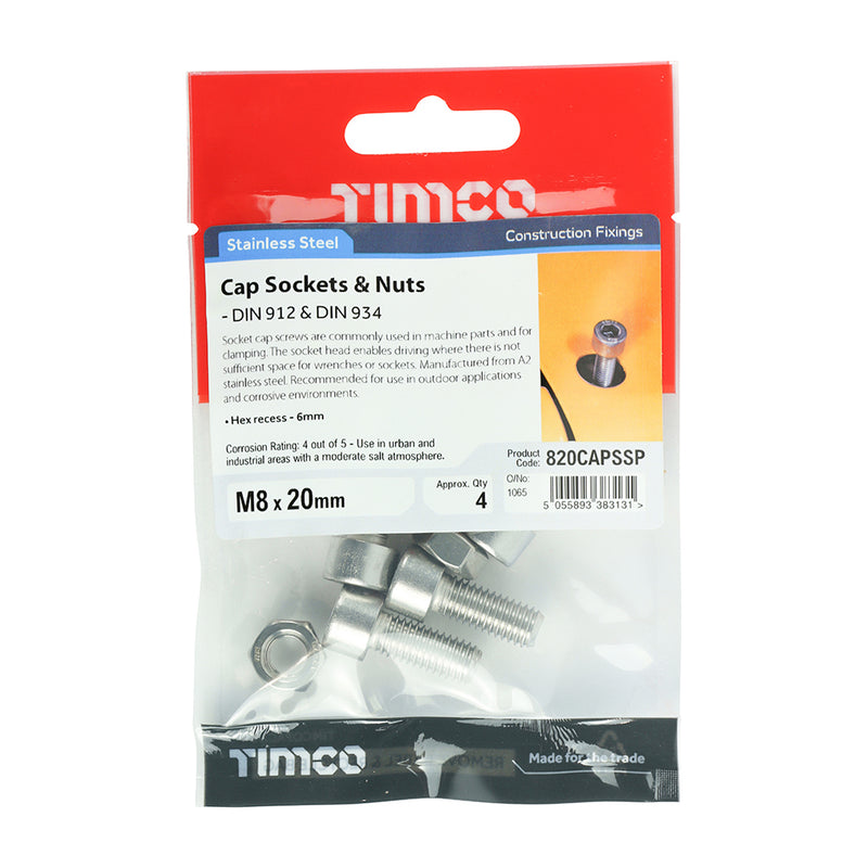 TIMCO Cap Socket Screws DIN912 A2 Stainless Steel - M5 x 16
