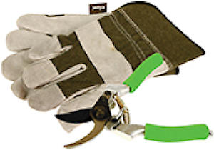 Rolson Heavy Duty Rigger Gloves and Secateur Set