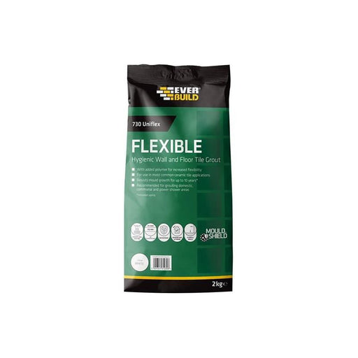 Everbuild Sika 730 Uniflex Hygienic Tile Grout White 2.5kg Everbuild Sika - RockBottom Northamptin