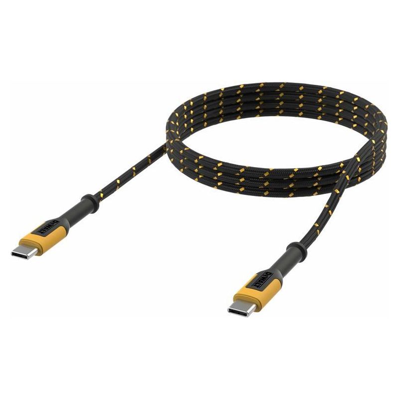 Dewalt Telecoms USB C to USB C Reinforced Charging Cable 1.8m (6ft) DEWALT Telecoms - RockBottom Northampton