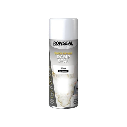 Ronseal Quick Dry Damp Seal Aerosol White 400ml Ronseal - RockBottom Nothampton